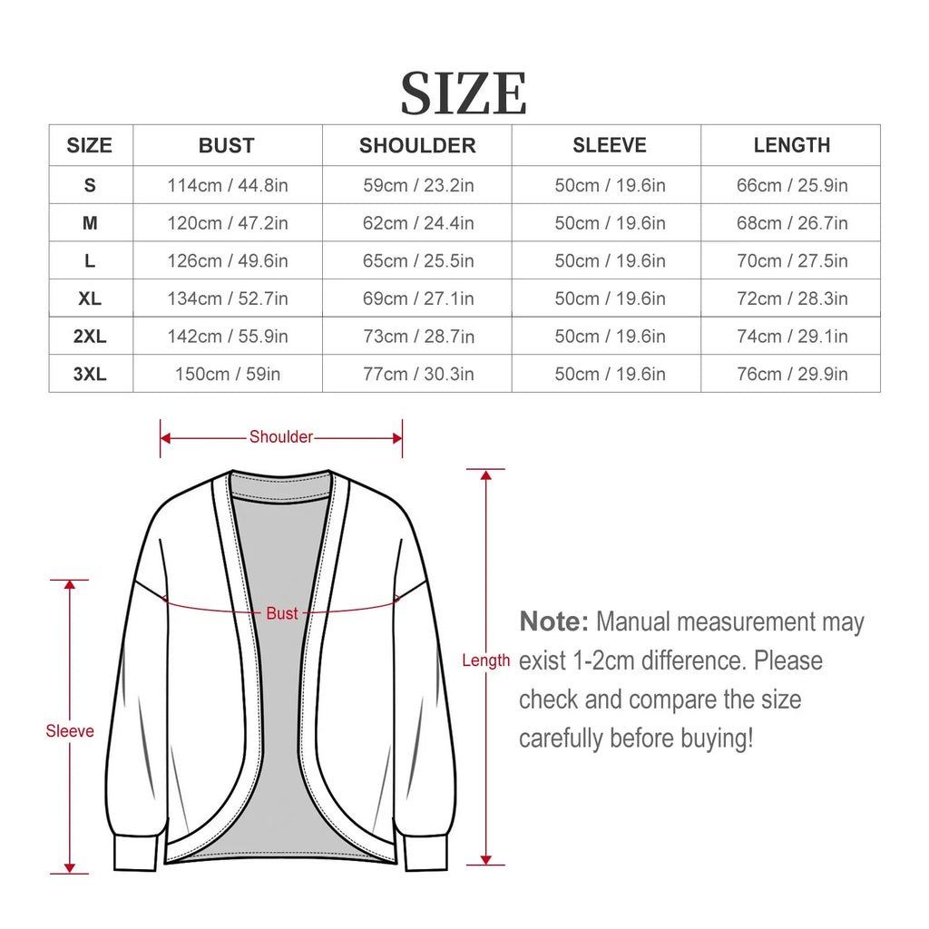 Halloween Ghost Drop Shoulder Knitted Eerie Black Cardigan