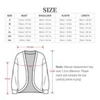 Halloween Ghost Drop Shoulder Knitted Eerie Black Cardigan