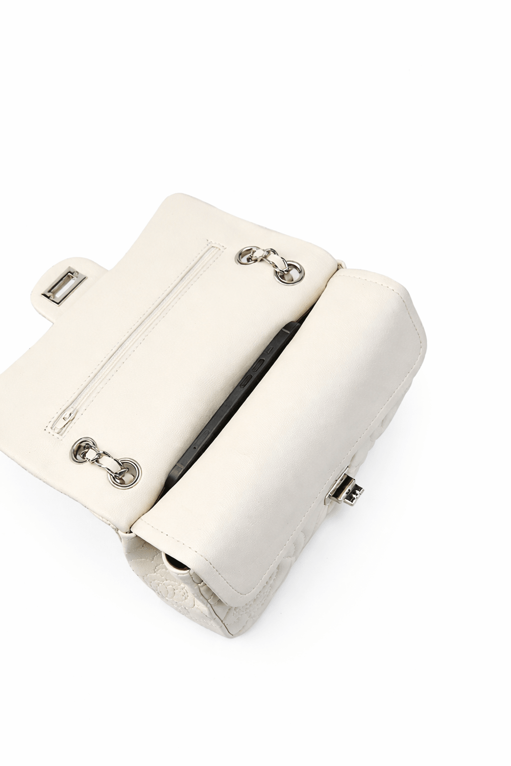 Genuine Leather White Crossbody Bag