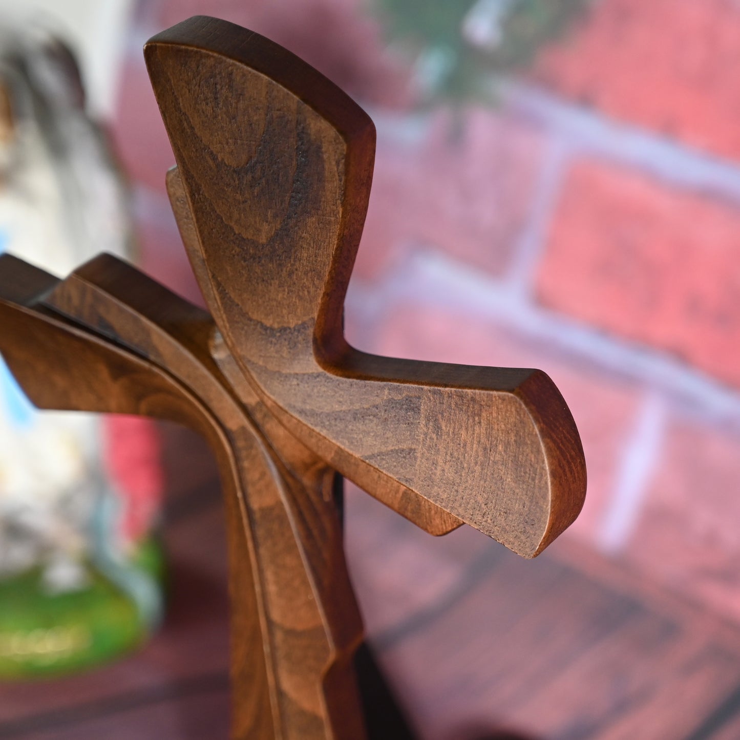 Vintage Wooden 3D Cross Wall Art