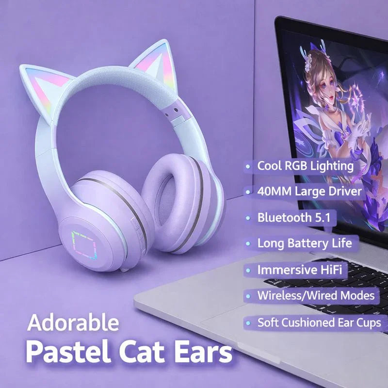 Gradient Color Wireless Bluetooth Headset