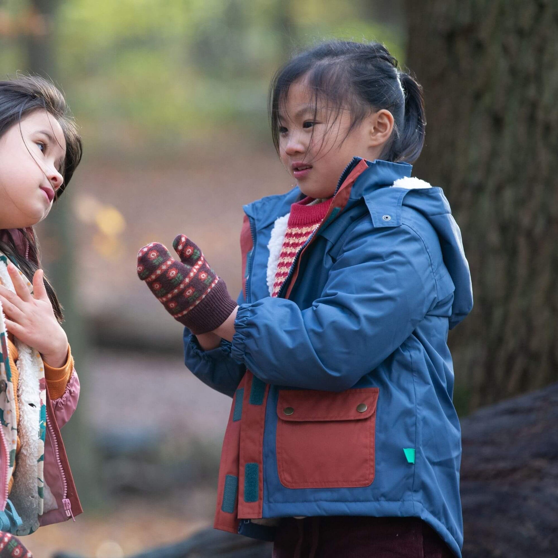 Kids Moonlight Blue Recycled Waterproof Winter Coat – Eco-Friendly, Warm, Durable