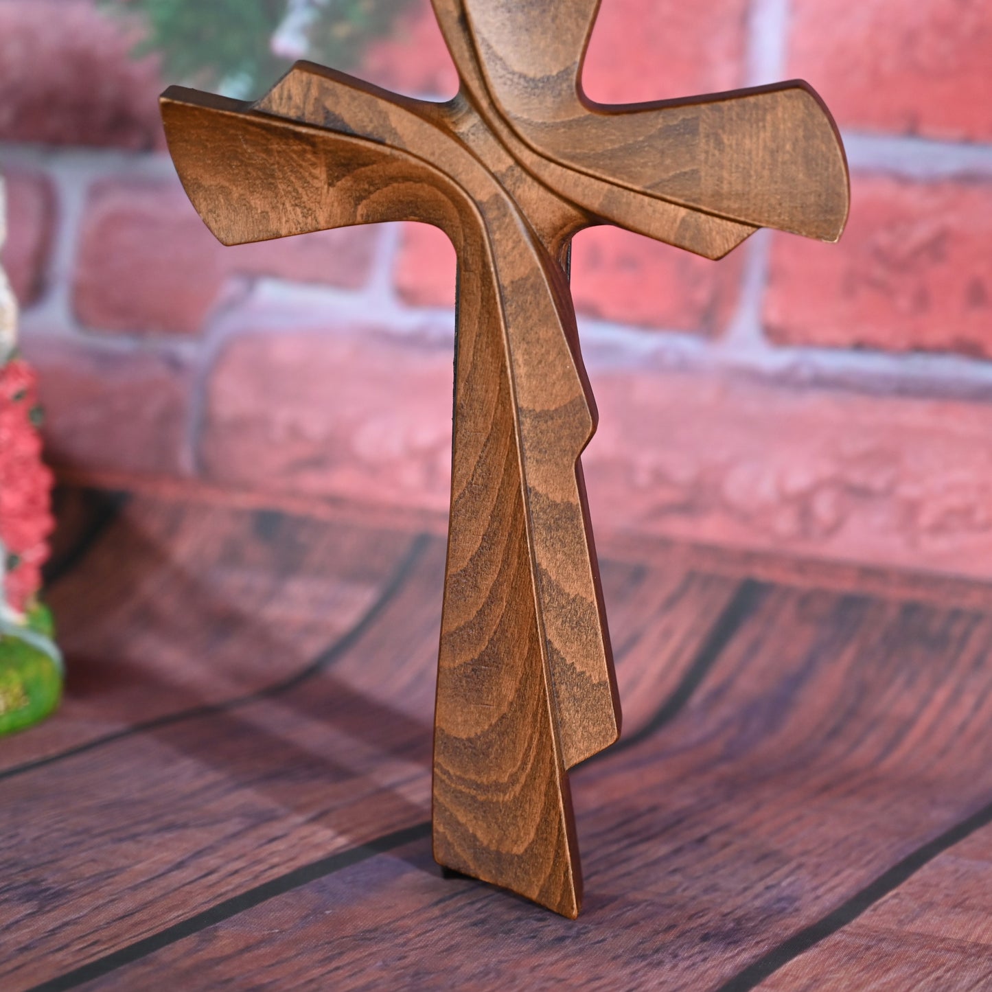 Vintage Wooden 3D Cross Wall Art