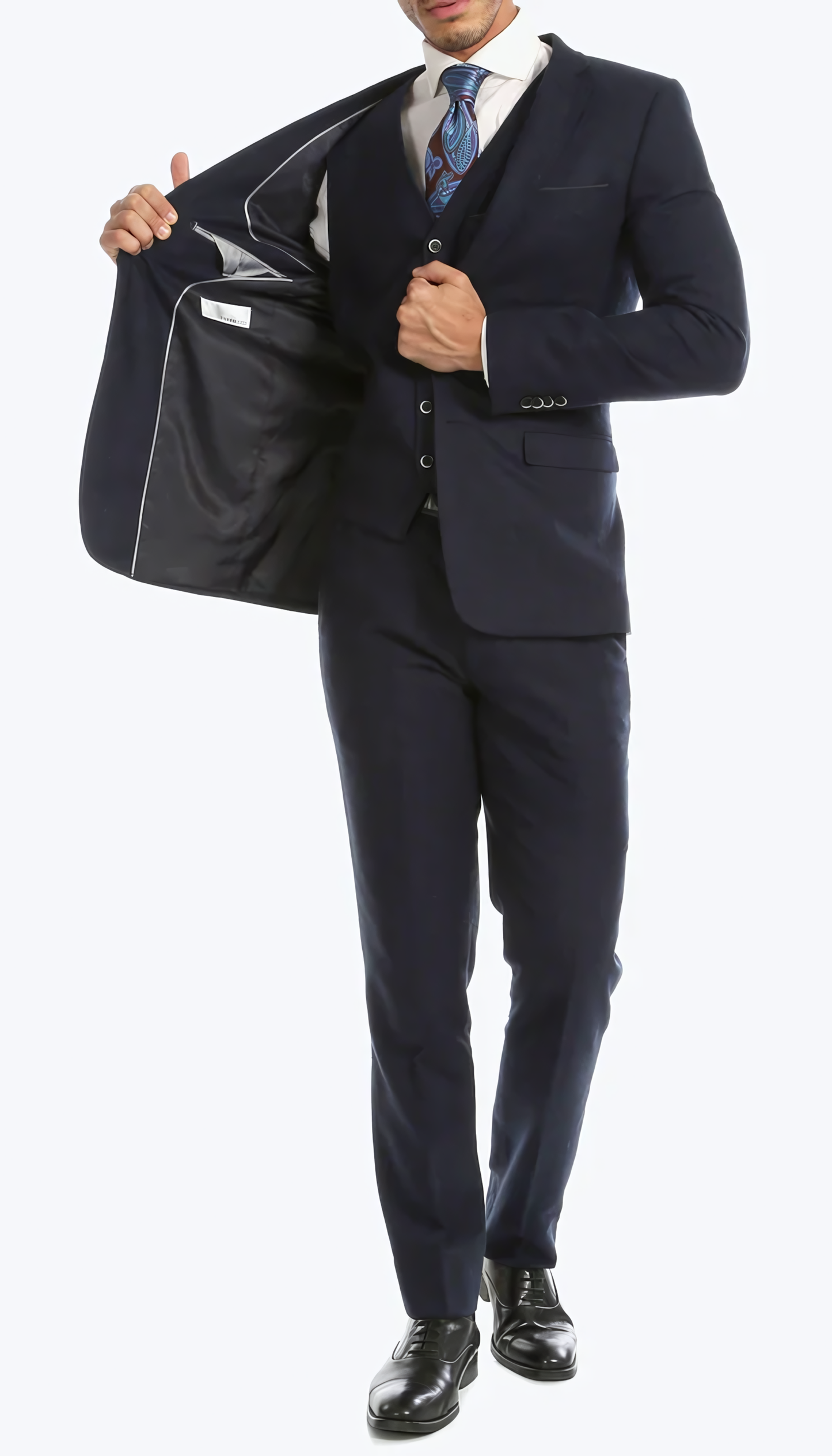 3-Piece Slim Fit Navy Suit