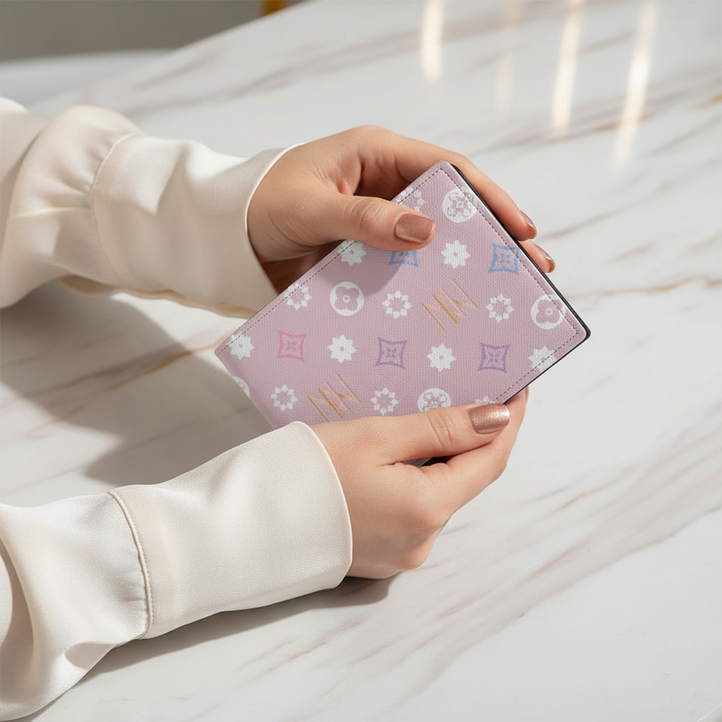 محفظة وردية فاخرة 5