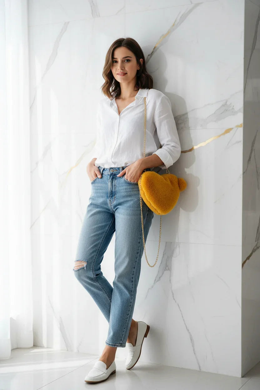 صورة 5 - جينز وقميص أبيض