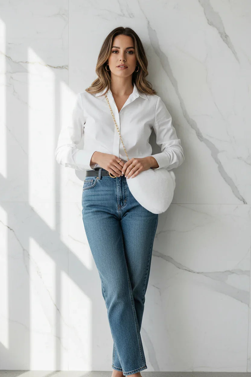 صورة 5 - جينز وقميص أبيض