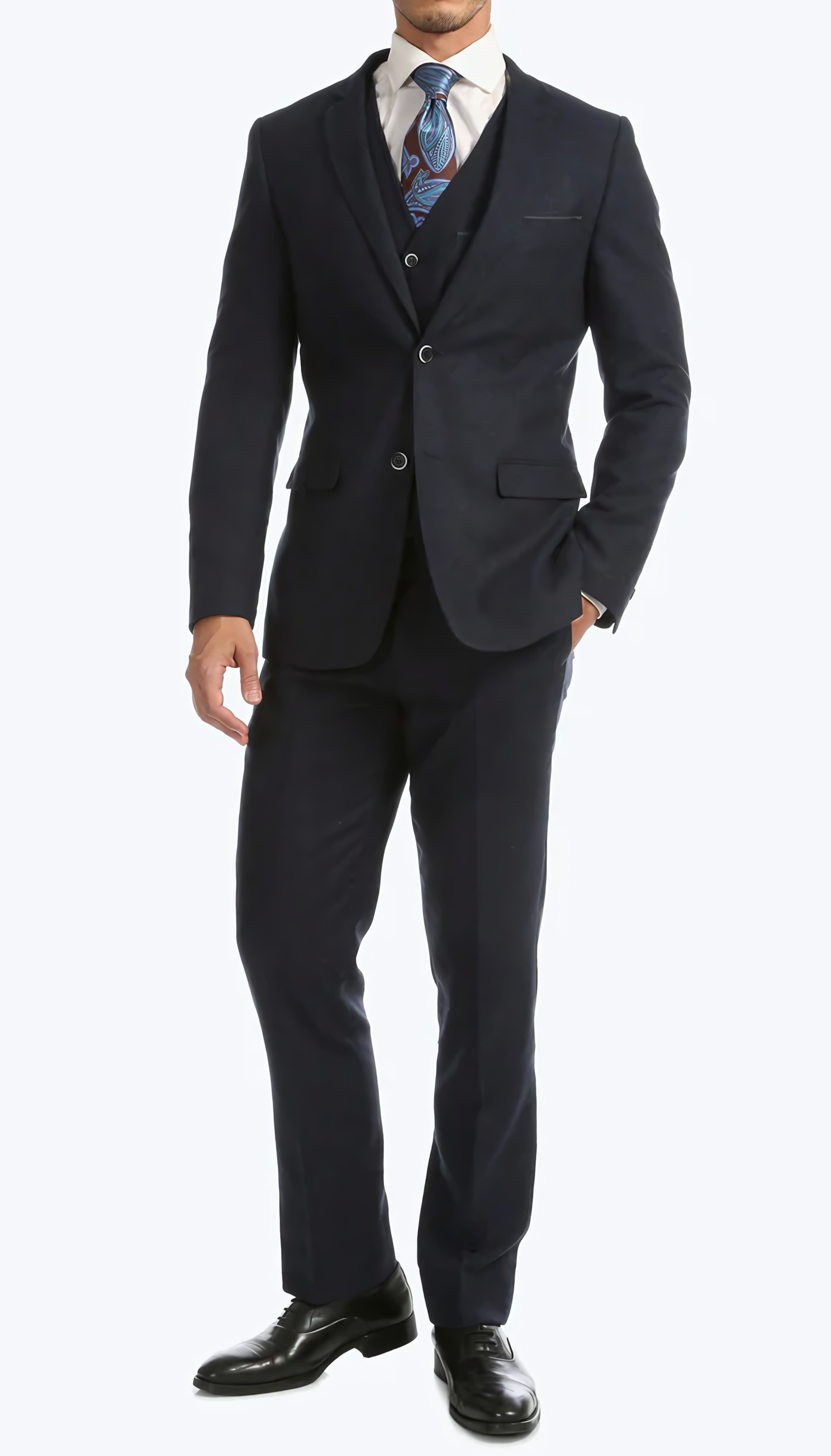 3-Piece Slim Fit Navy Suit