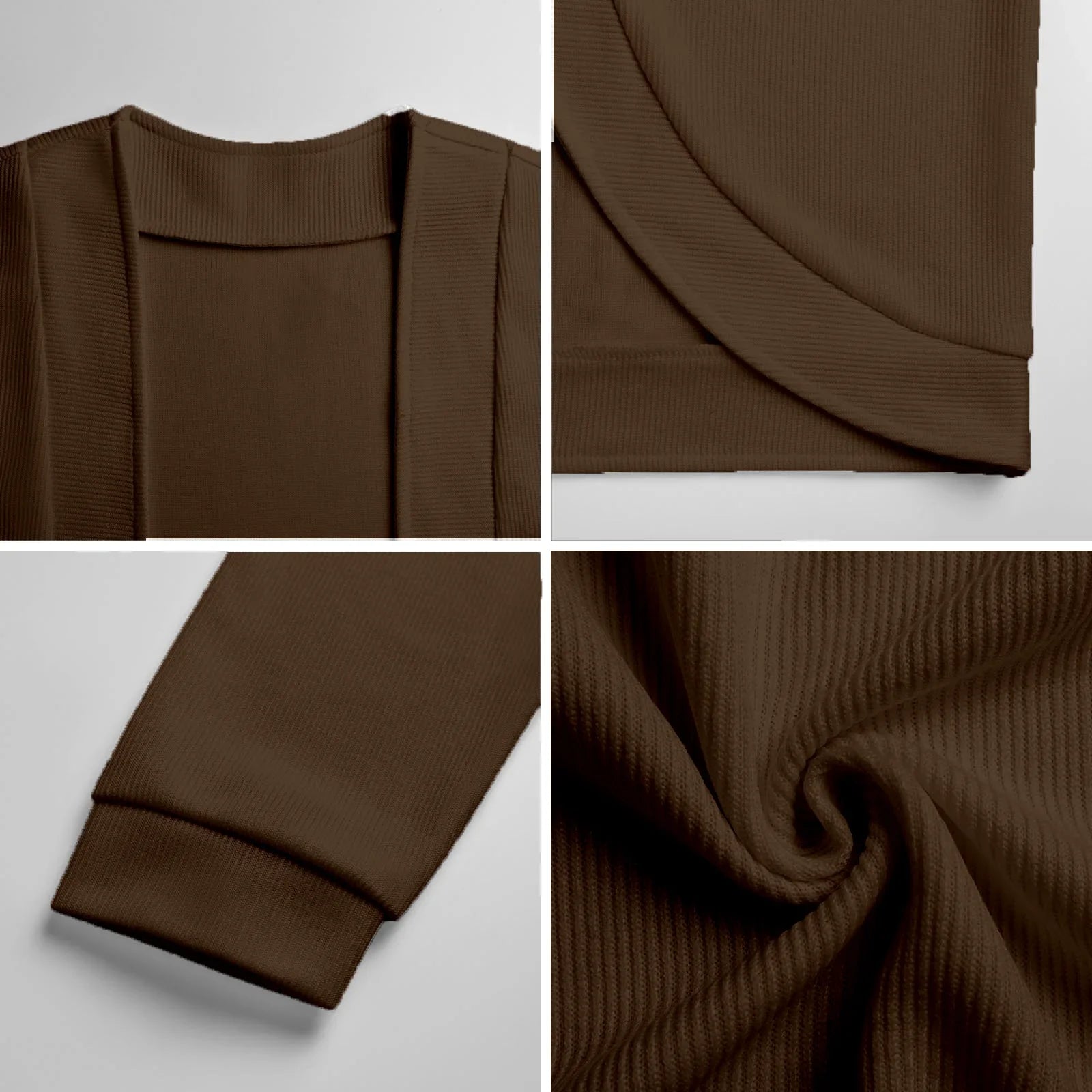 Halloween Ghost Drop Shoulder Knitted Café Noir Cardigan