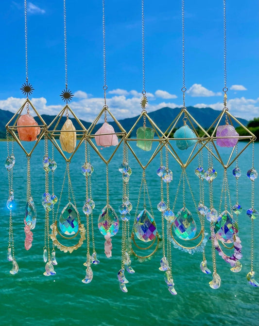 Crystal Hanging Sun Catcher Aurora Gem Prism