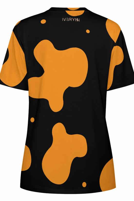 Kubg Fu Women's Cotton Orange T-Shirt