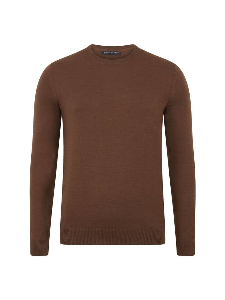 Men's Premium Extra Fine Merino Wool Crew Neck Jumper Sweater