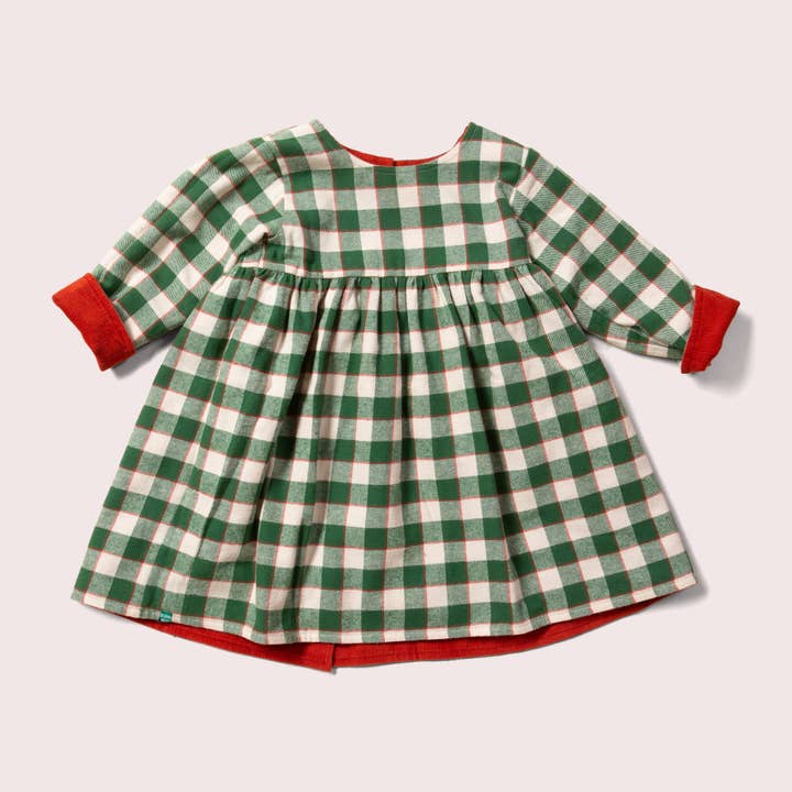 Versatile Hazelnut Reversible Corduroy Pocket Dress Organic Cotton Kids & Baby