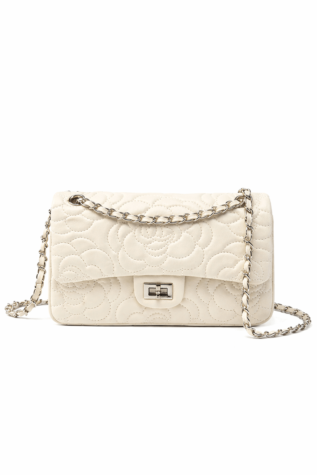 Genuine Leather White Crossbody Bag