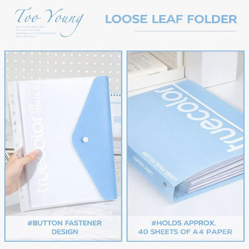 A4 Loose-Leaf Folder Information Book Transparent