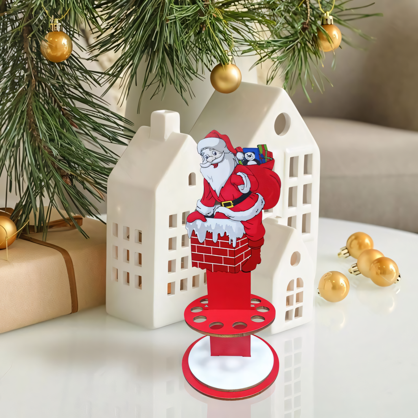 Santa Money Holder Christmas Stand Gifts