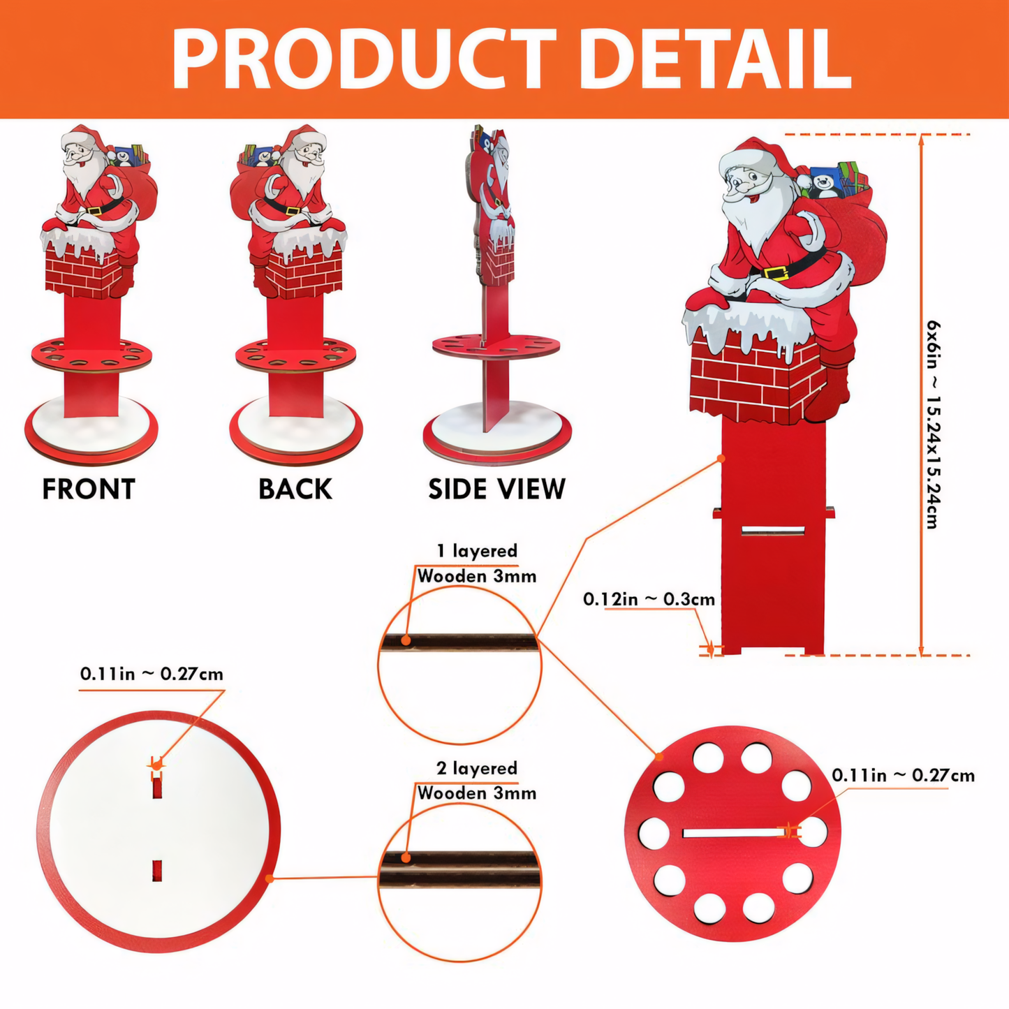 Santa Money Holder Christmas Stand Gifts