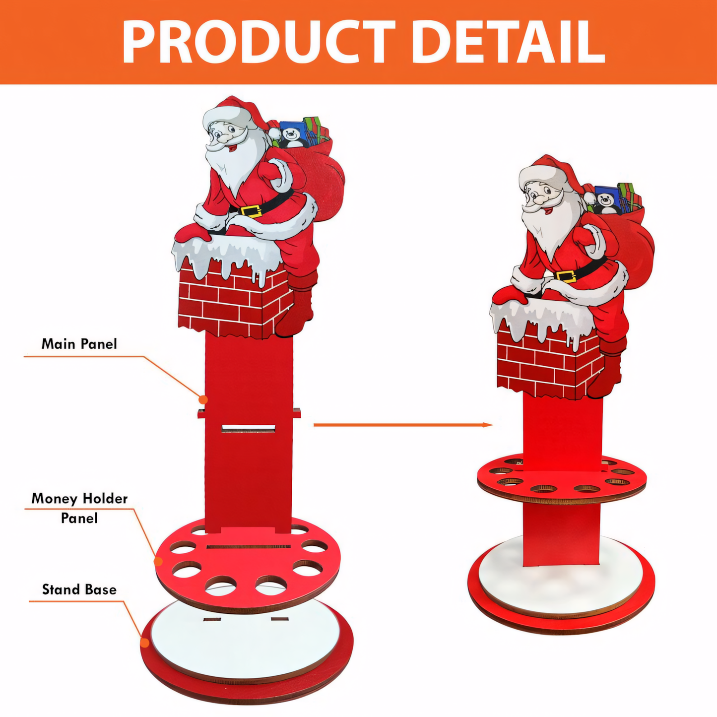 Santa Money Holder Christmas Stand Gifts