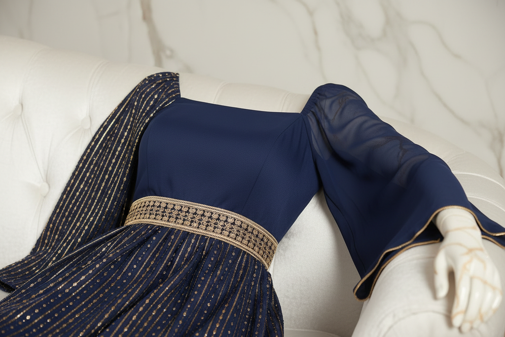 صورة 6 - لقطة قريبة للصدرية والياقة المربعة