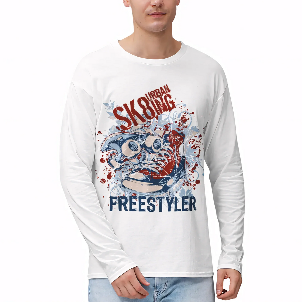 SK8 Urban King Highweight Cotton White Sweatshirt