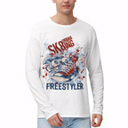 SK8 Urban King Highweight Cotton White Sweatshirt