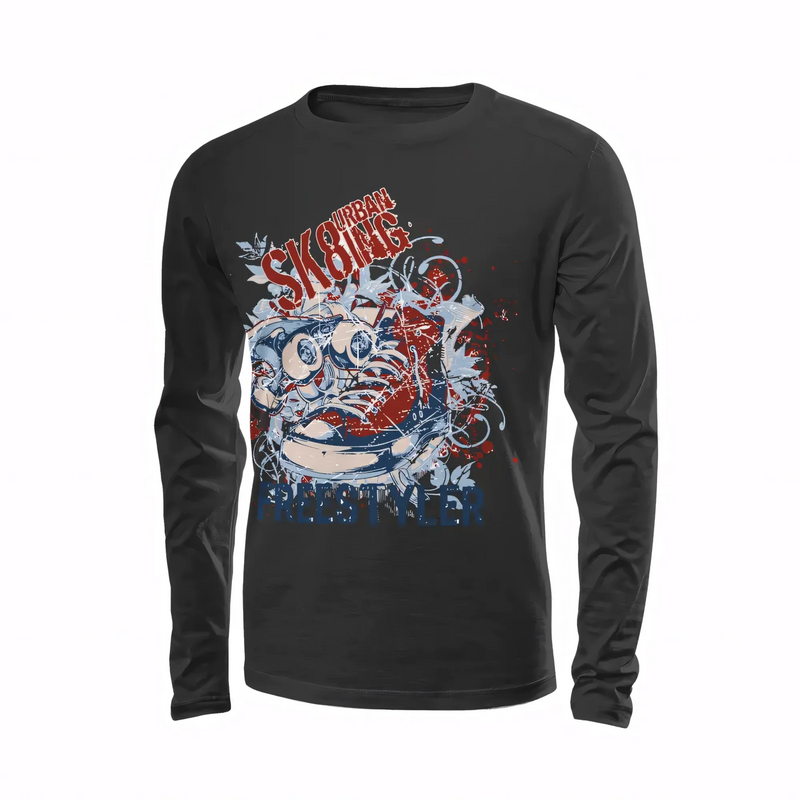 SK8 Urban King Highweight Cotton Black Sweatshirt