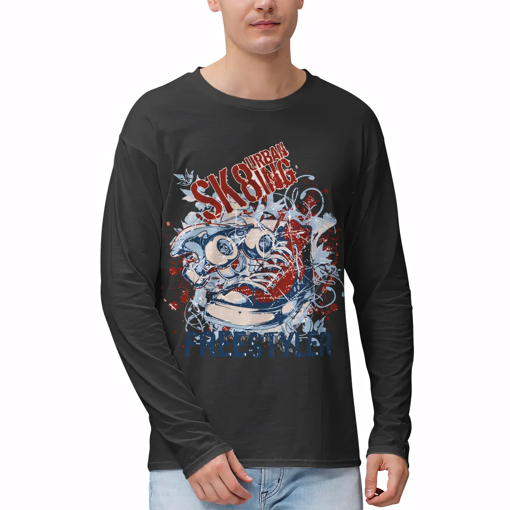 SK8 Urban King Highweight Cotton Black Sweatshirt