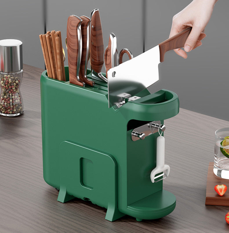 Kitchen Knife Rack with Multi-Functional Organizer