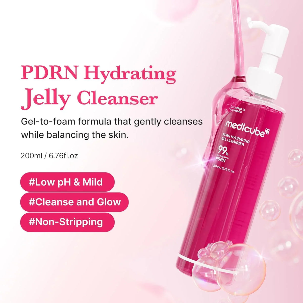Medicube HYDRATING PDRN Gel to Foam Cleanser 200ml