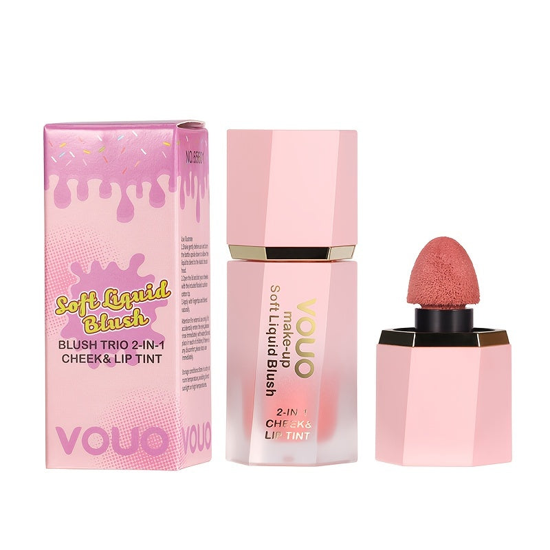 Matte Liquid Blush & Lip Tint With Sponge