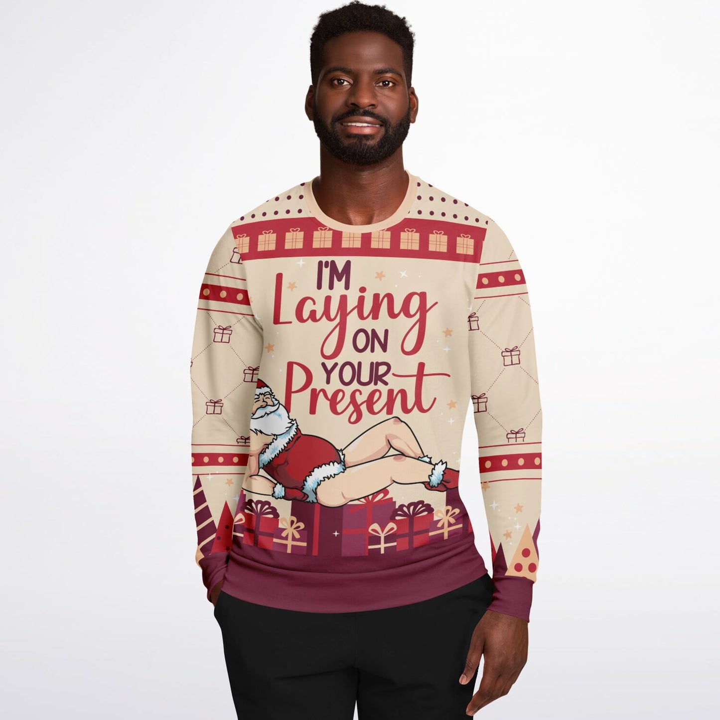I’m Laying On Your Present Men Christmas Sweatshirt