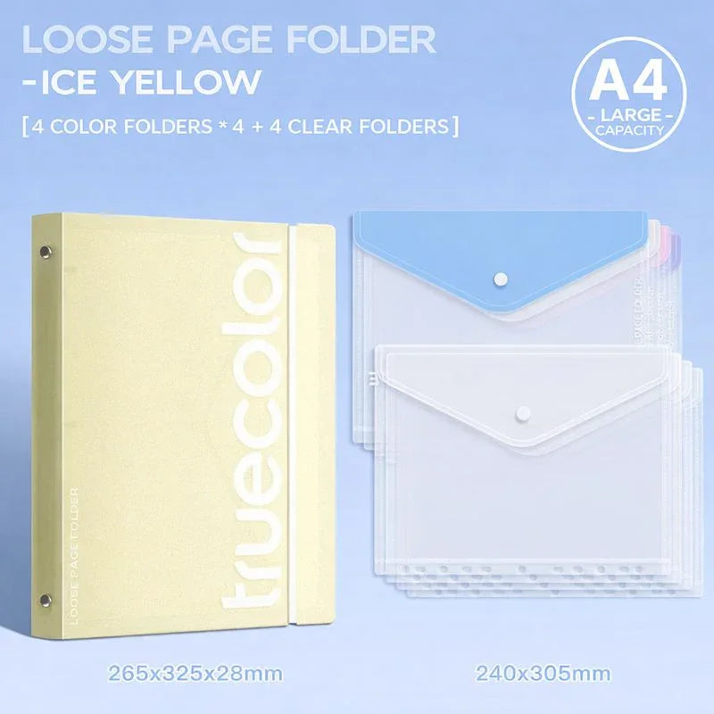 A4 Loose-Leaf Folder Information Book Transparent