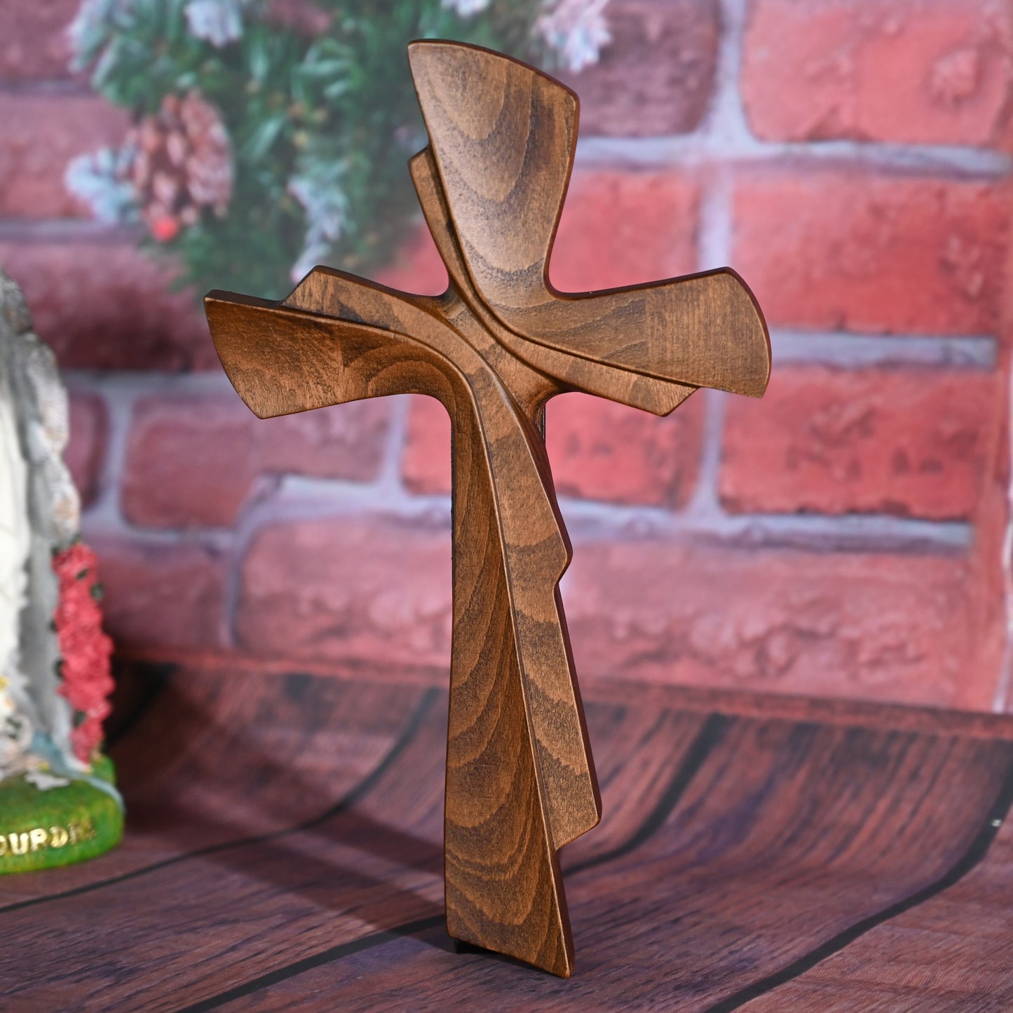 Vintage Wooden 3D Cross Wall Art