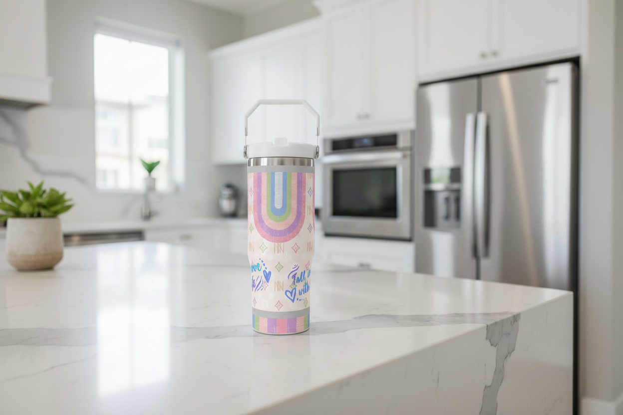 30oz Stainless Steel Holder Friendly Travel Tumbler