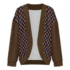 Halloween Ghost Drop Shoulder Knitted Café Noir Cardigan