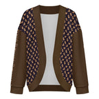 Halloween Ghost Drop Shoulder Knitted Café Noir Cardigan