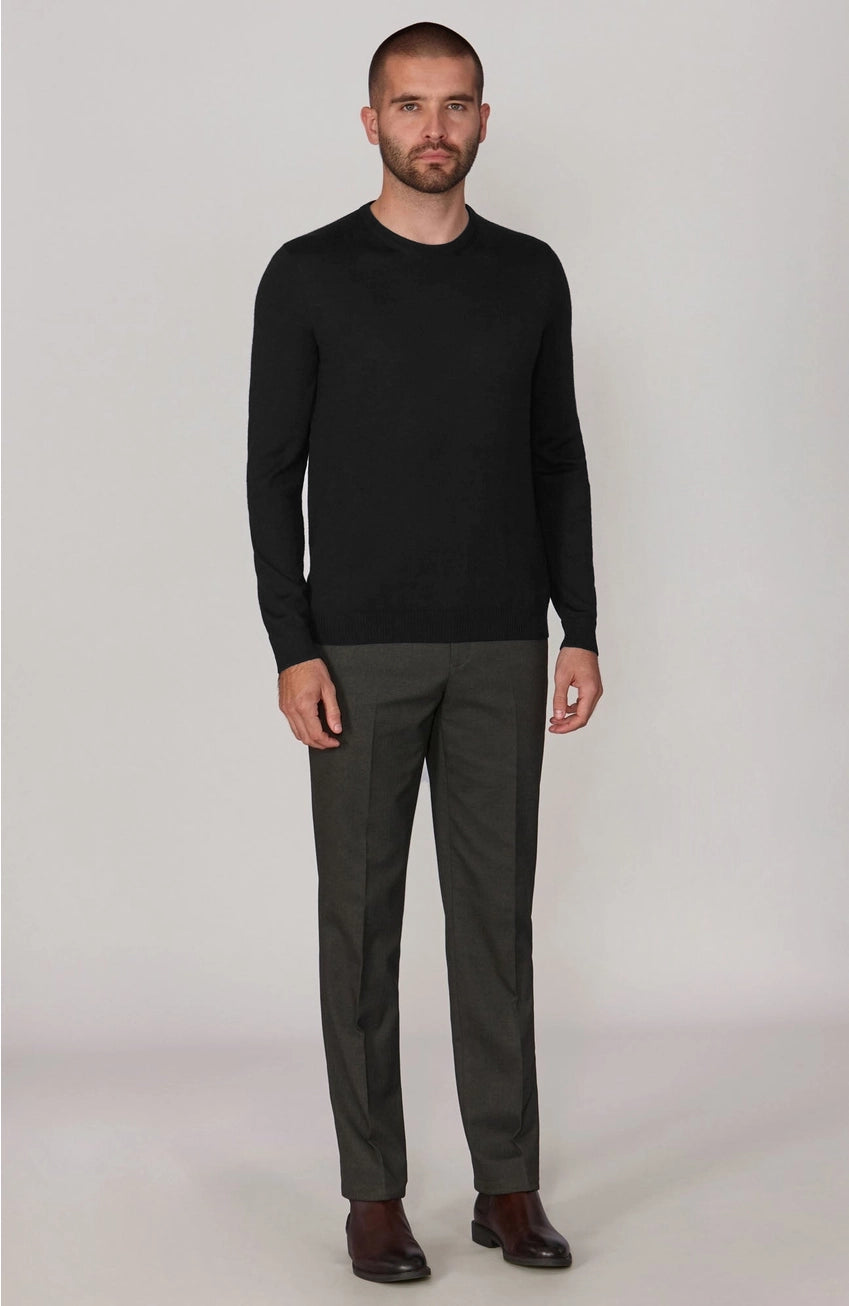 Premium Extra Fine Merino Wool Black Sweater