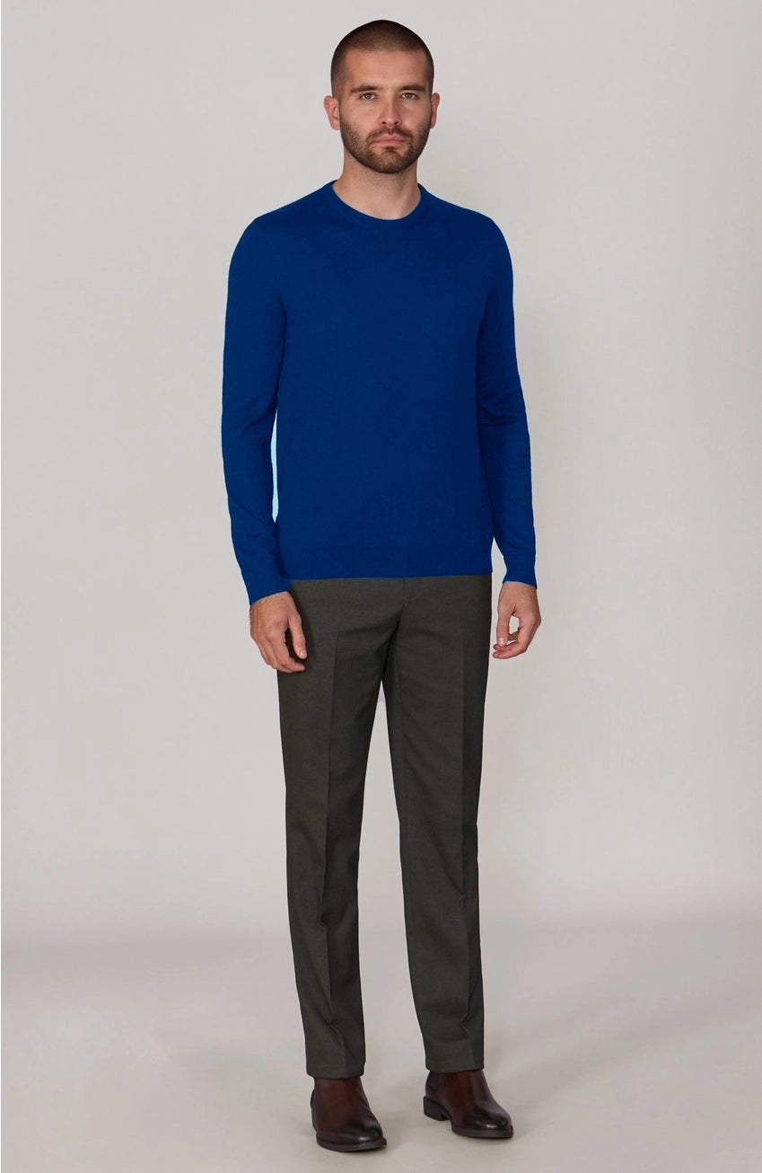 Premium Extra Fine Merino Wool Indigo Blue Sweater