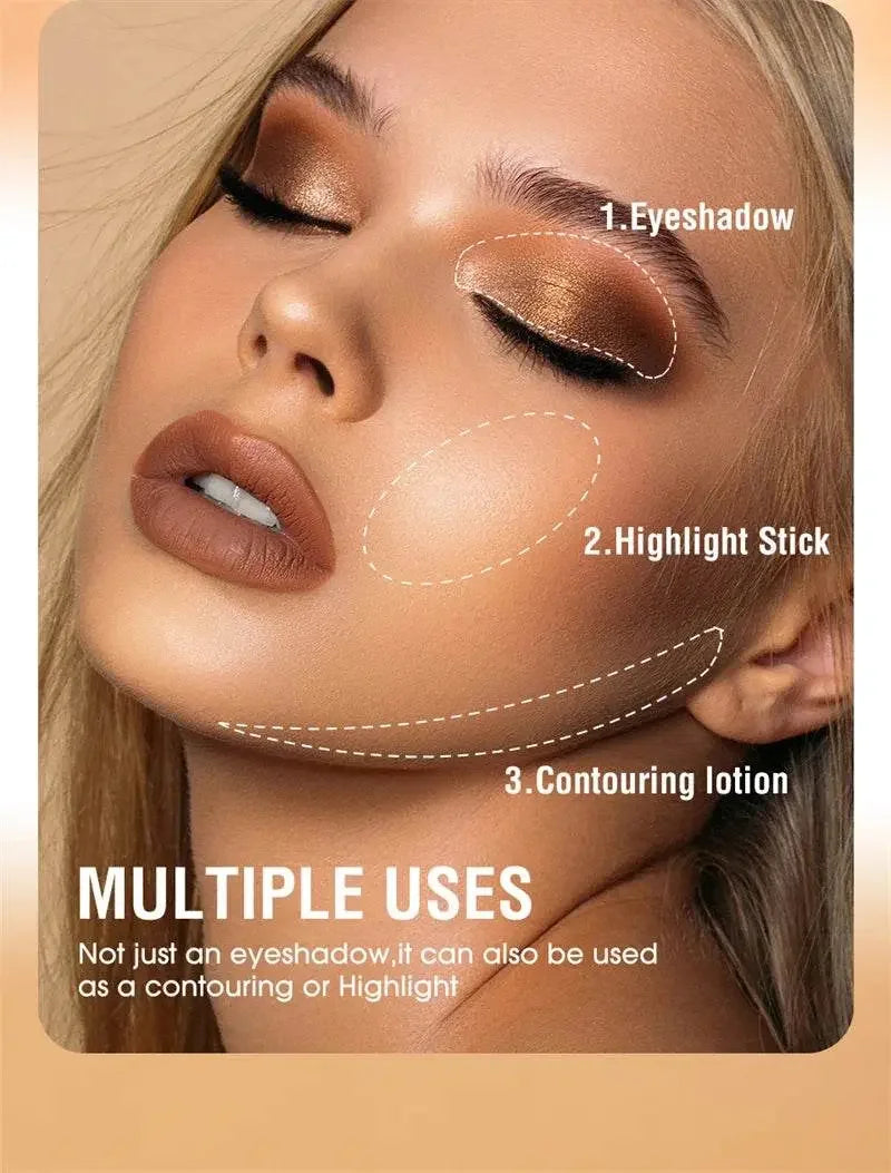 8 Color Waterproof Glitter Eyeshadow Pen - IVORYNN