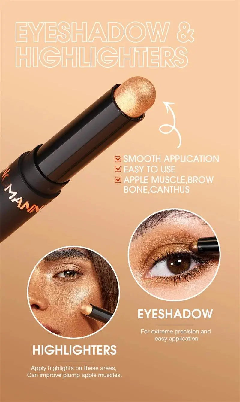8 Color Waterproof Glitter Eyeshadow Pen - IVORYNN