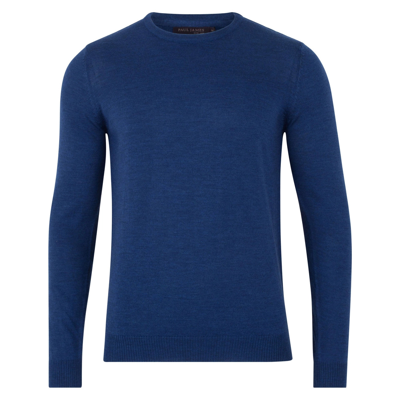 Premium Extra Fine Merino Wool Indigo Blue Sweater