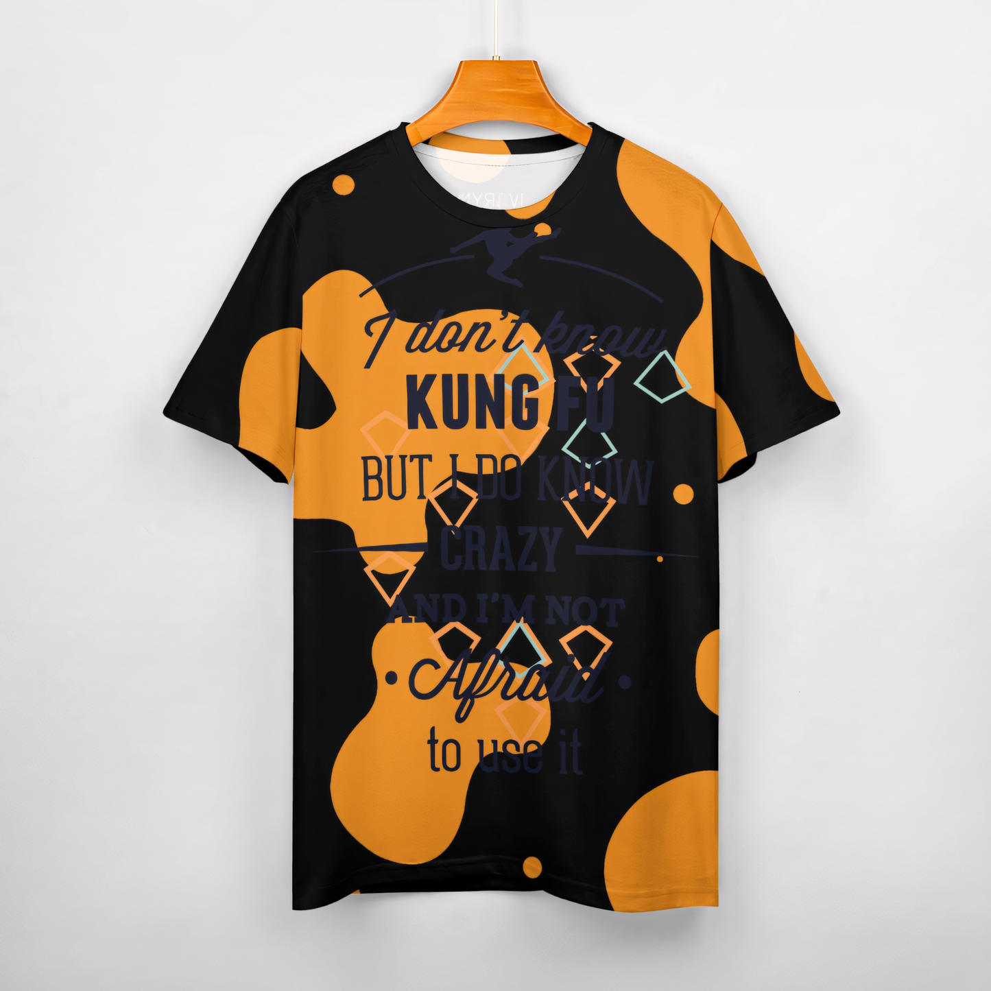 Kubg Fu Women's Cotton Orange T-Shirt