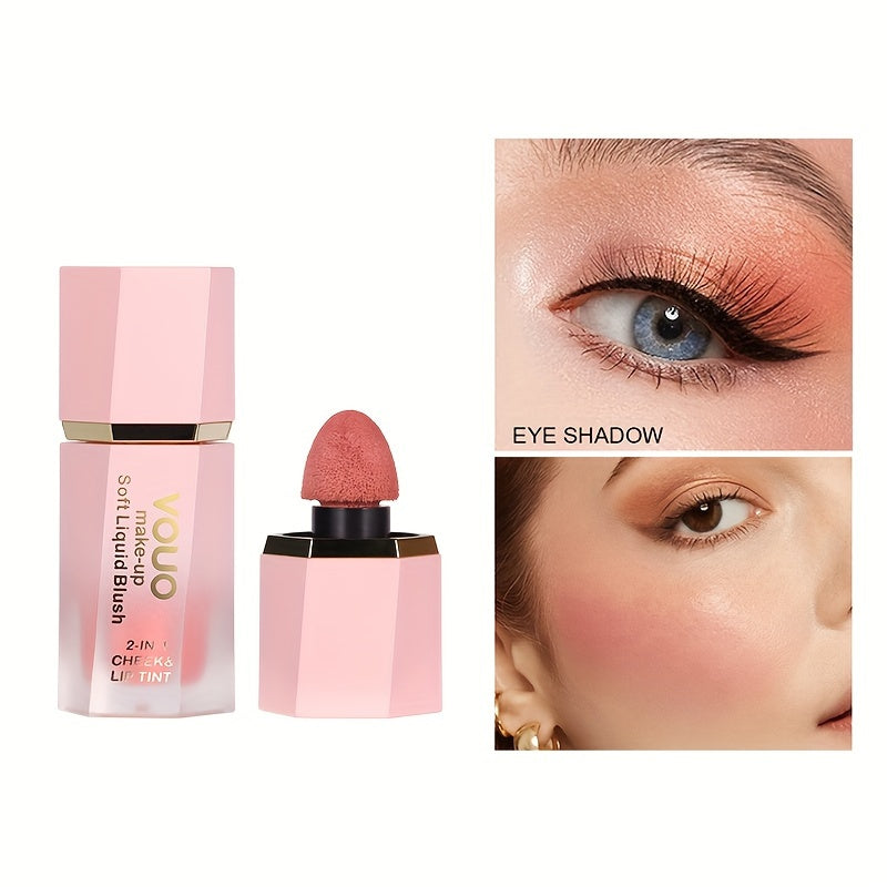 Matte Liquid Blush & Lip Tint With Sponge