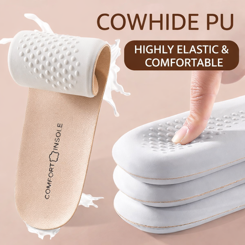 Soft and Odor Breathable Cowhide Insoles