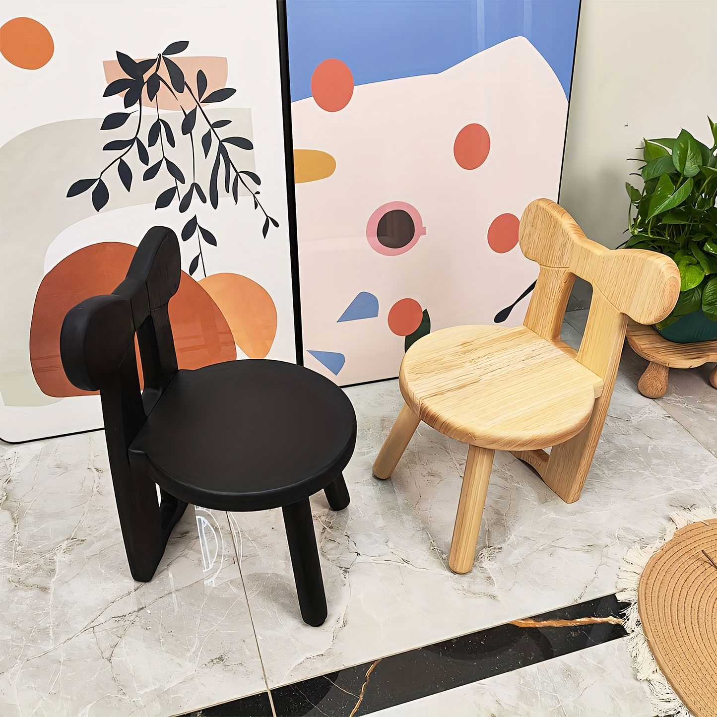 Modern Minimalist Solid Wood Chair