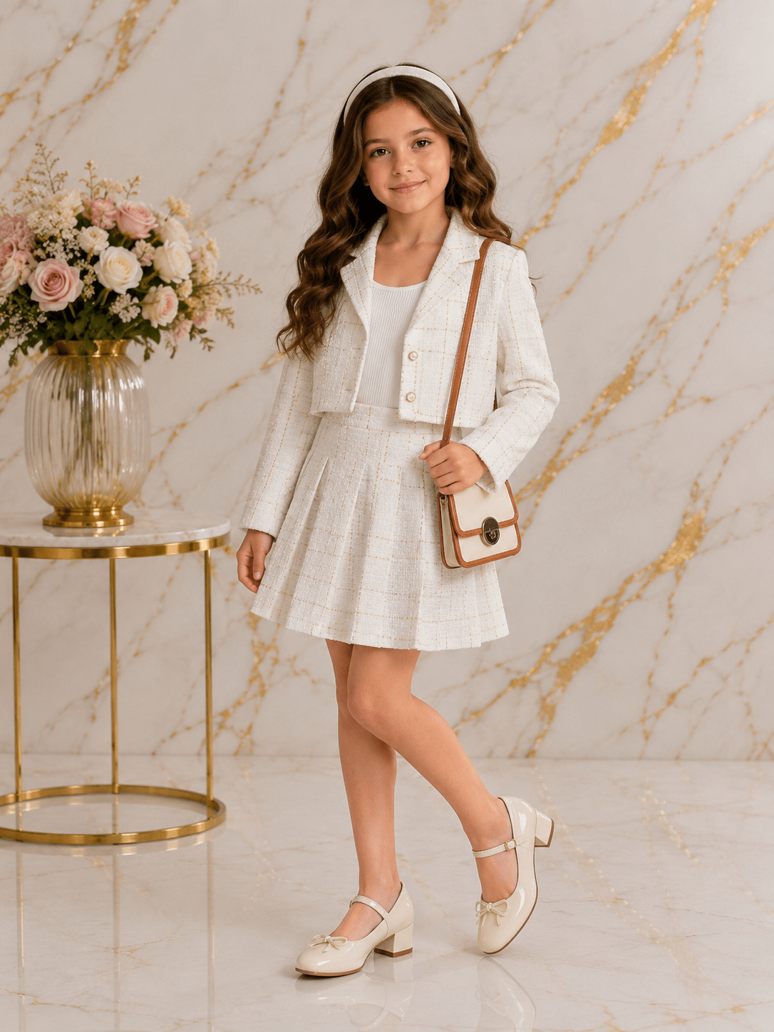 Girls Premium French Style Three-Piece Set