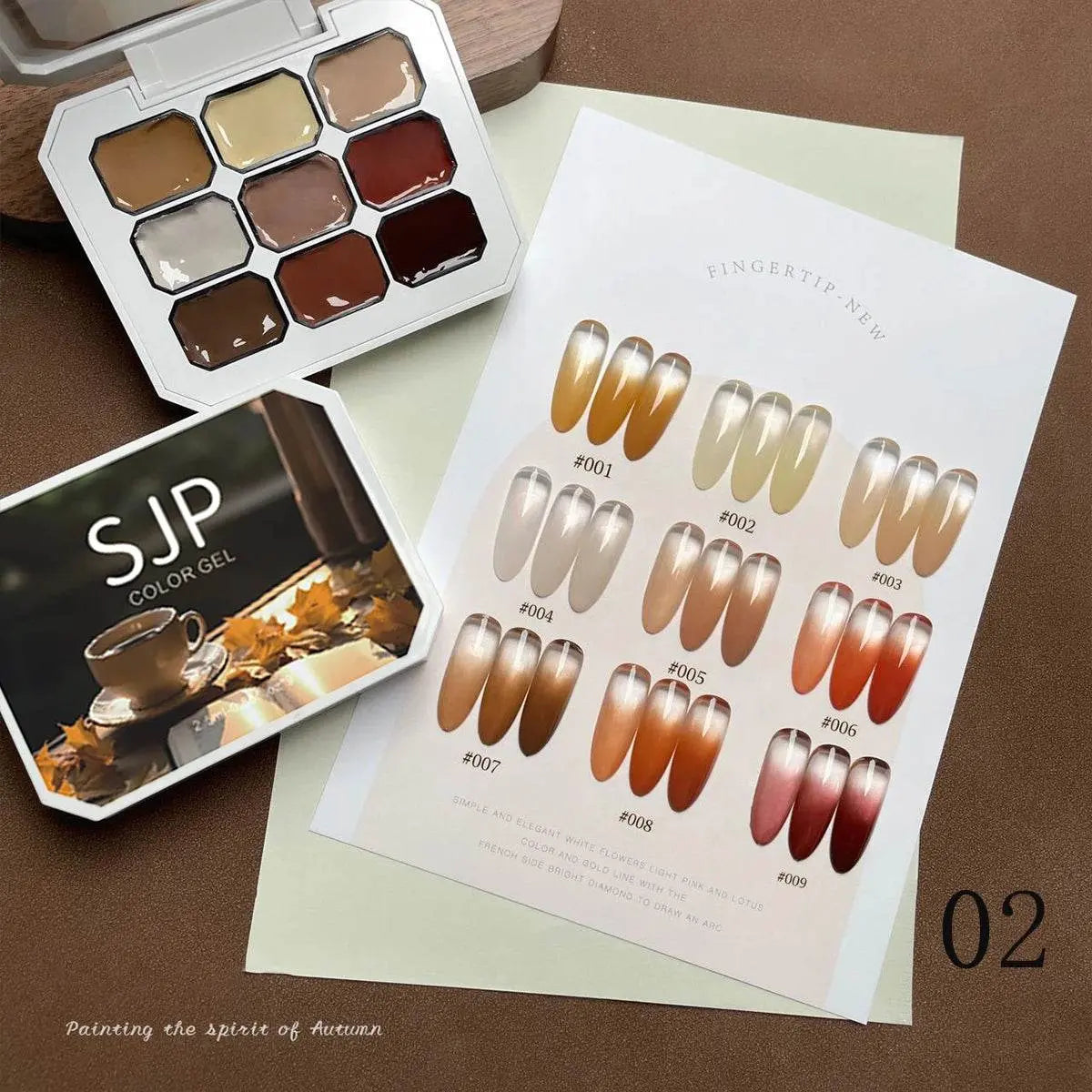 9-grid Color Painting Glue Nail Polish - IVORYNN