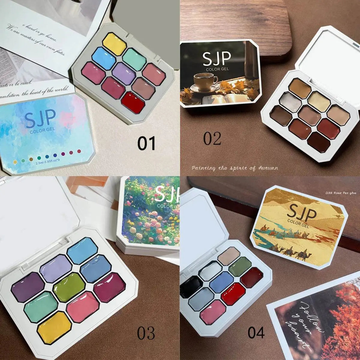 9-grid Color Painting Glue Nail Polish - IVORYNN