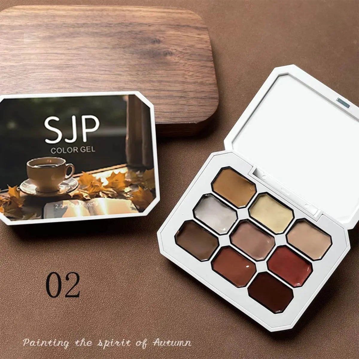 9-grid Color Painting Glue Nail Polish - IVORYNN