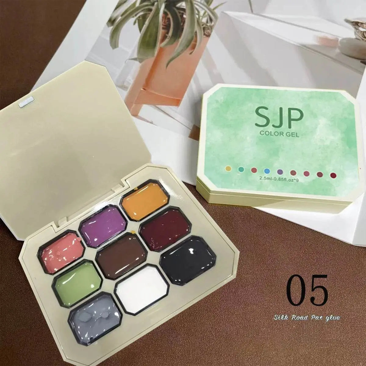 9-grid Color Painting Glue Nail Polish - IVORYNN